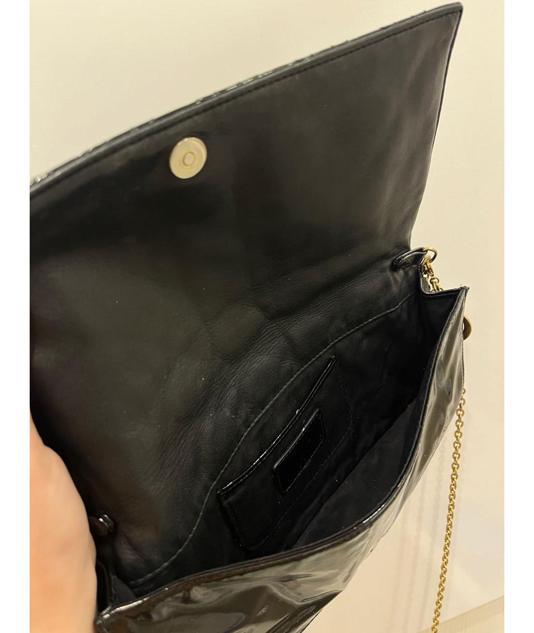 CHRISTIAN DIOR PRE-OWNED Черная сумка через плечо из лакированной кожи, фото 7