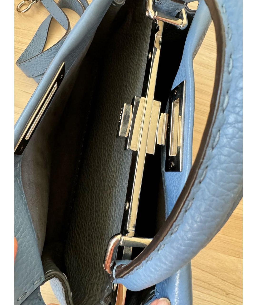 FENDI Кожаная сумка с короткими ручками, фото 7