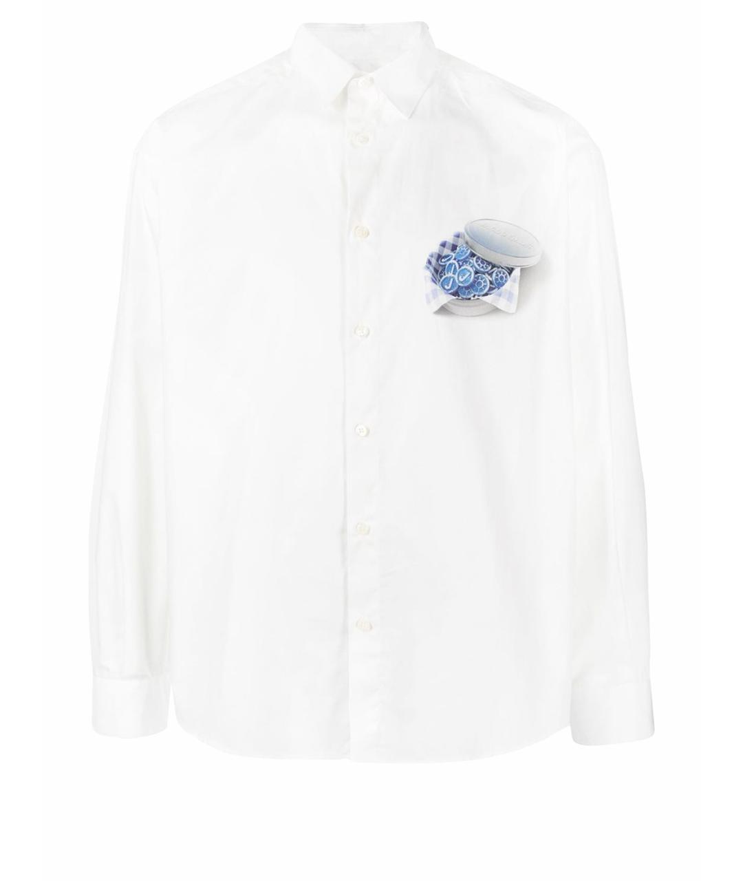 JACQUEMUS Белая хлопковая кэжуал рубашка, фото 1