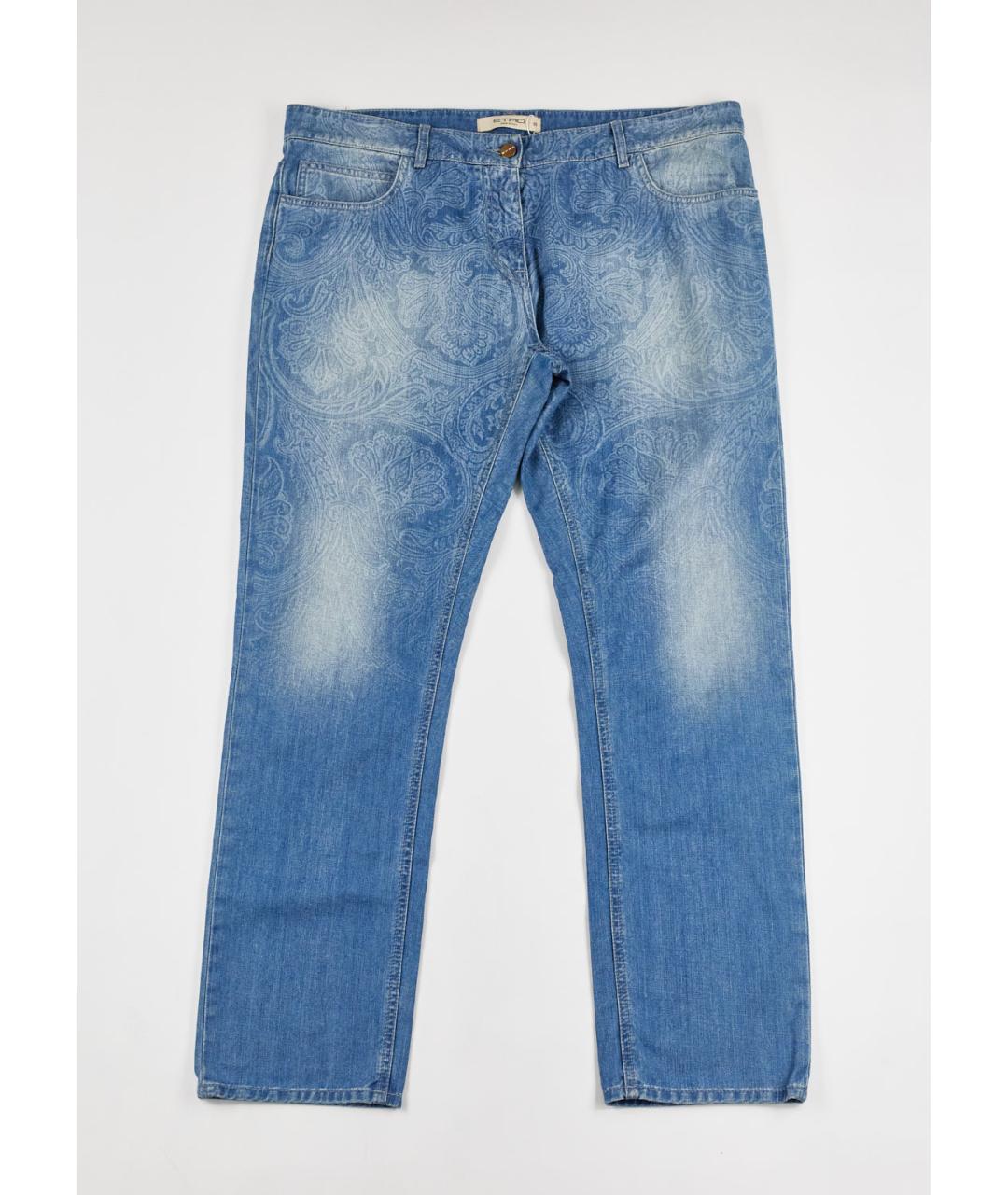 ETRO Синие хлопковые прямые джинсы, фото 5