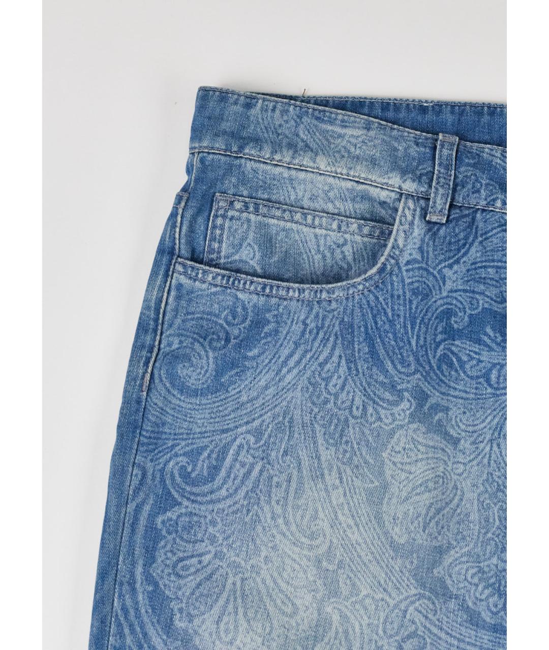 ETRO Синие хлопковые прямые джинсы, фото 4