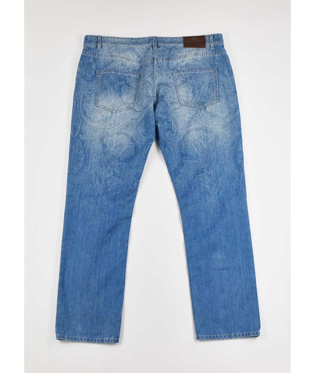 ETRO Синие хлопковые прямые джинсы, фото 2