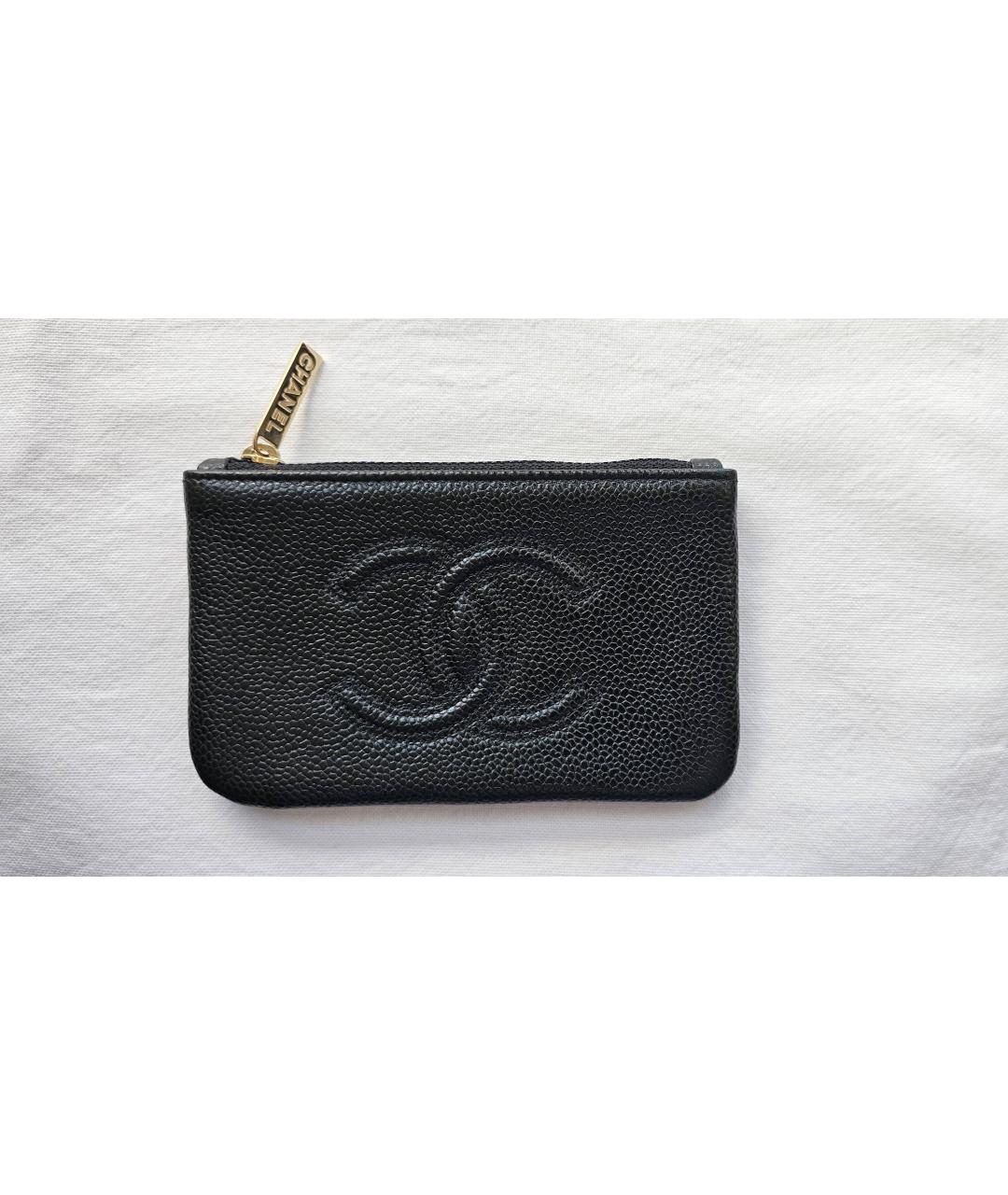 CHANEL PRE-OWNED Черная кожаная косметичка, фото 7