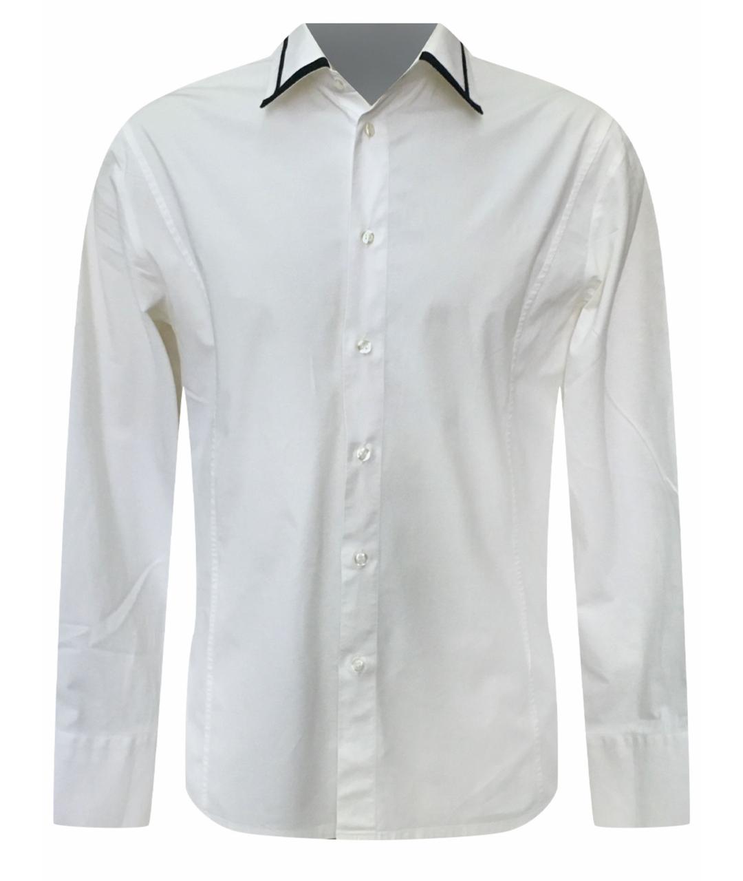BIKKEMBERGS Белая хлопковая кэжуал рубашка, фото 1