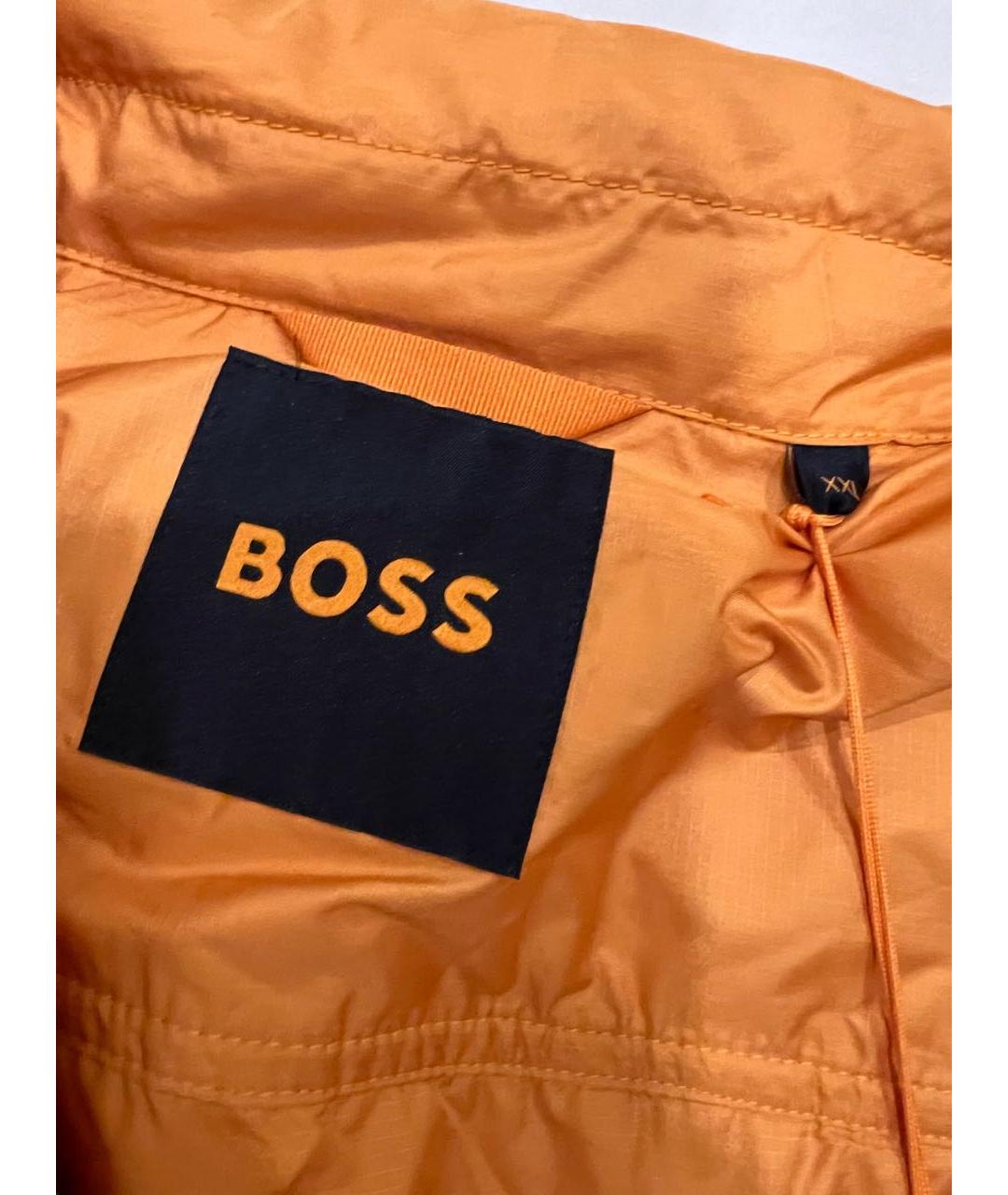 HUGO BOSS Оранжевая полиэстеровая куртка, фото 3