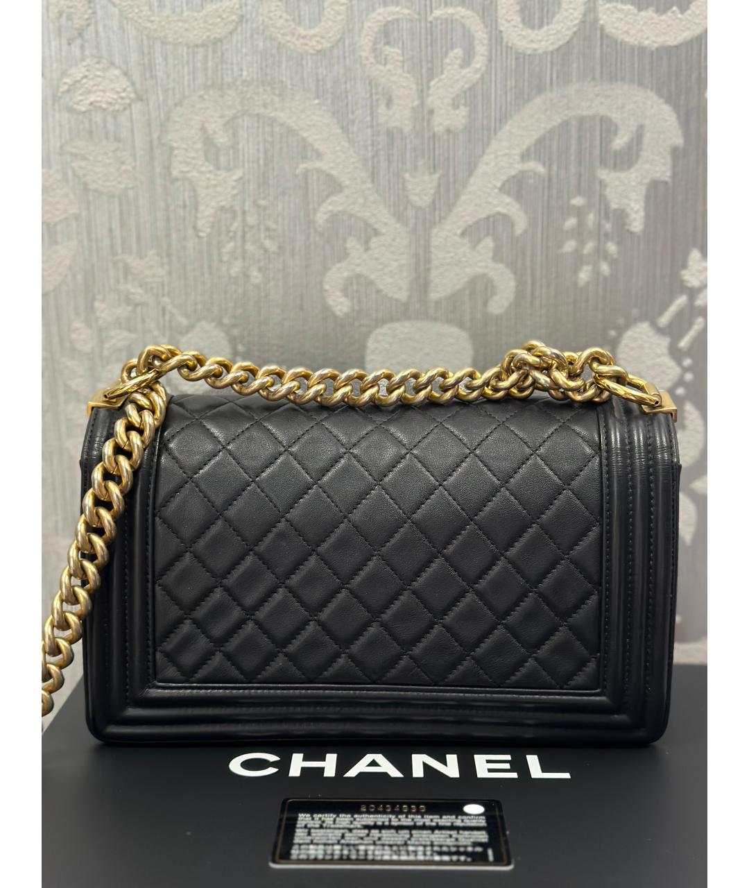 CHANEL Черная кожаная сумка через плечо, фото 3