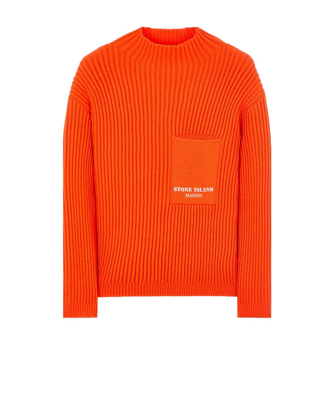 STONE ISLAND Оранжевый шерстяной джемпер / свитер, фото 1