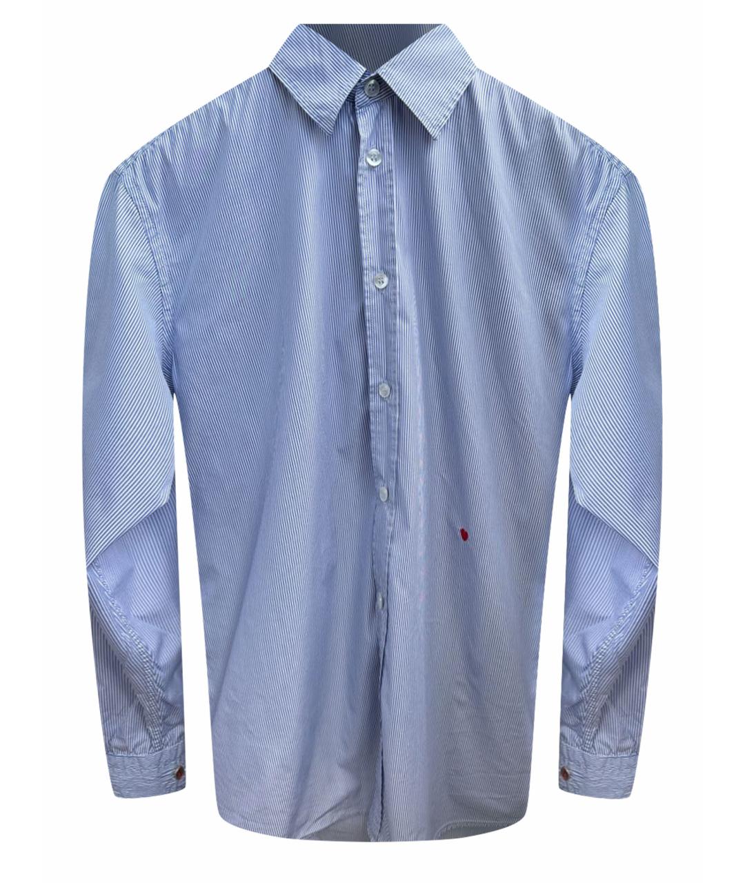 MOSCHINO Голубая хлопковая кэжуал рубашка, фото 1