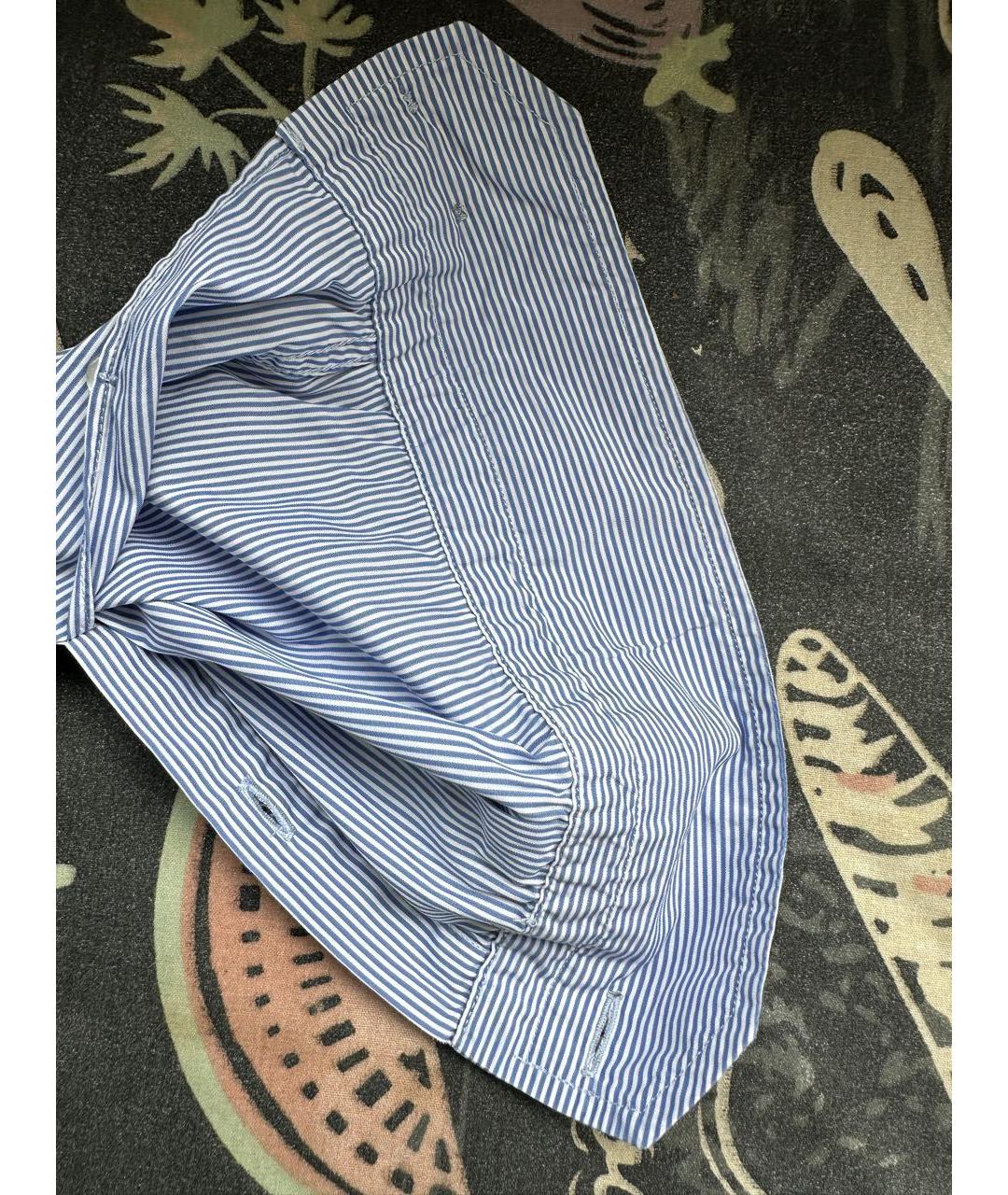 MOSCHINO Голубая хлопковая кэжуал рубашка, фото 8