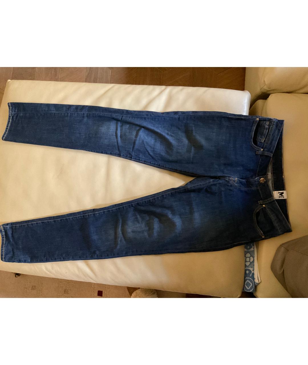 M MISSONI Синие хлопко-эластановые прямые джинсы, фото 6