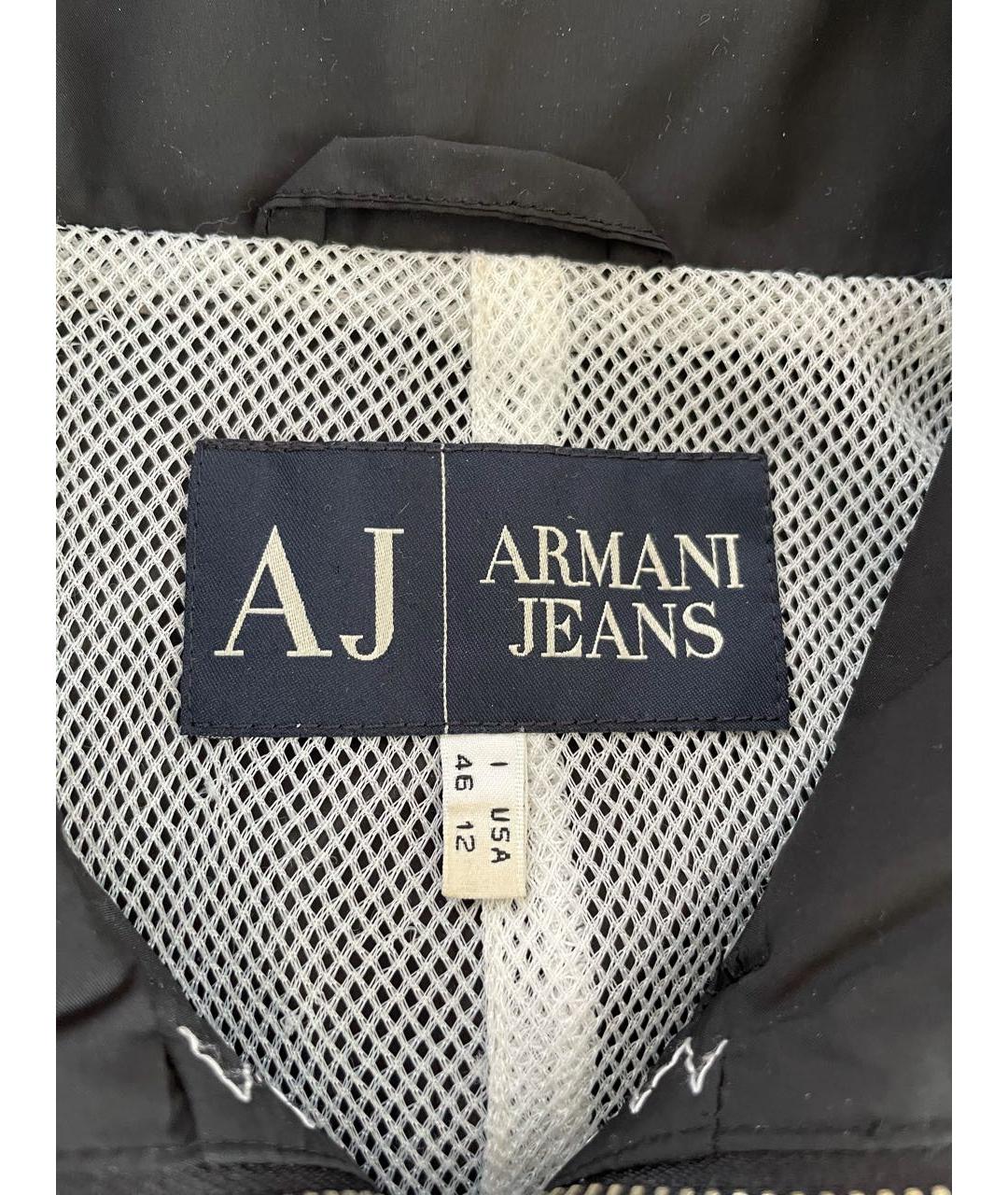 ARMANI JEANS Черная полиэстеровая куртка, фото 3