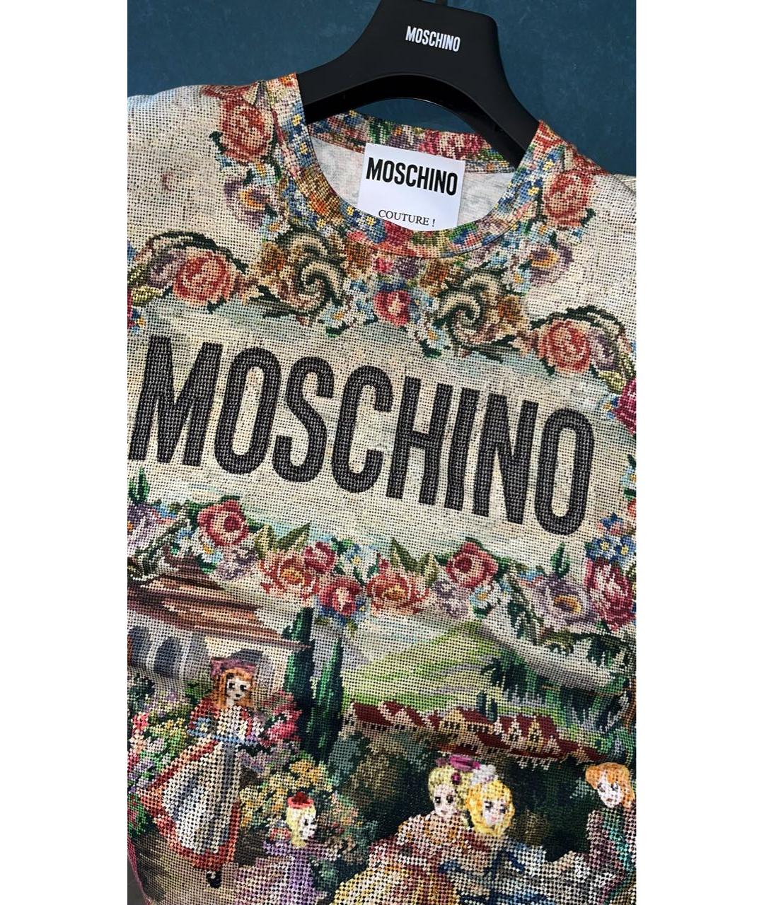 MOSCHINO Мульти хлопковая футболка, фото 3