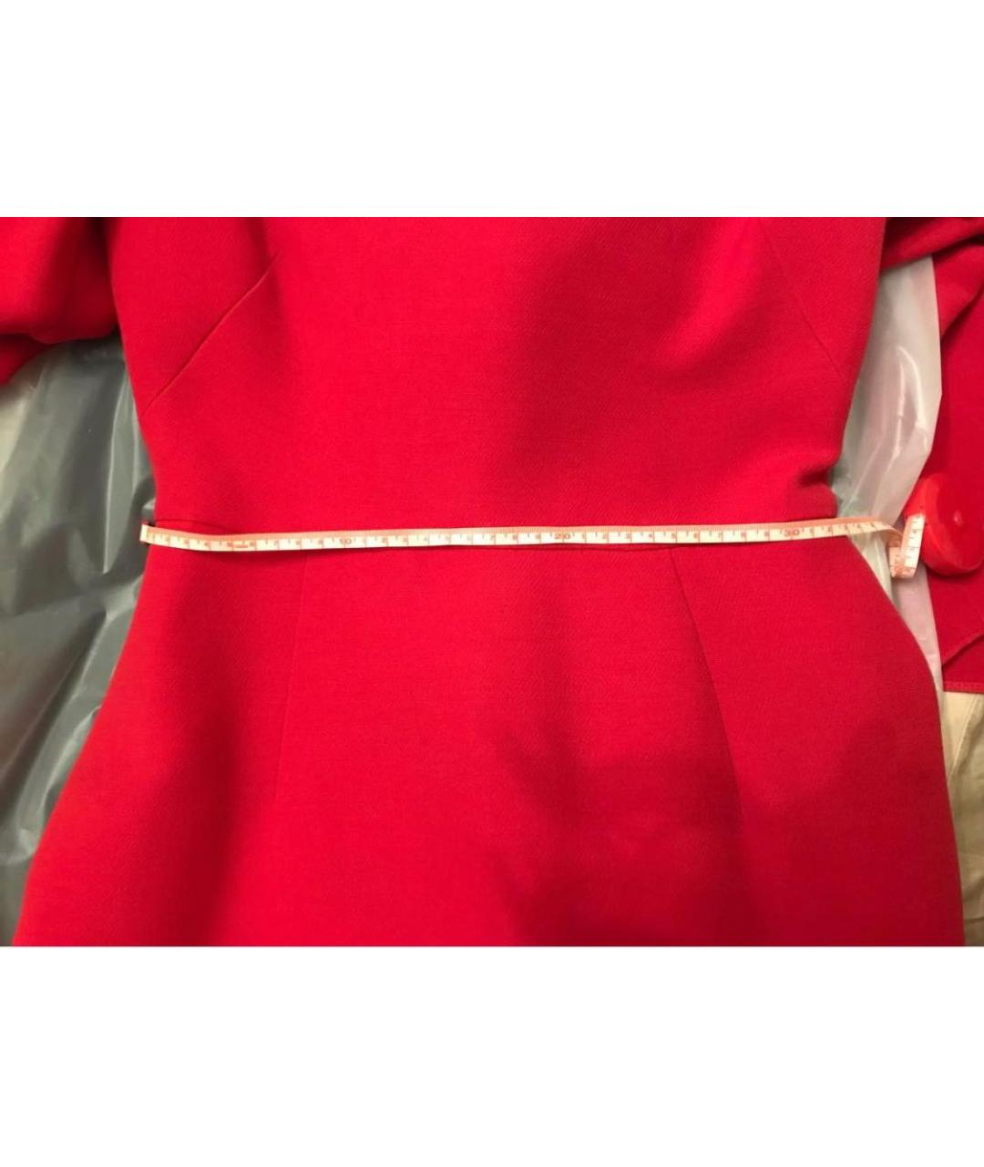 VALENTINO Красное шерстяное коктейльное платье, фото 6