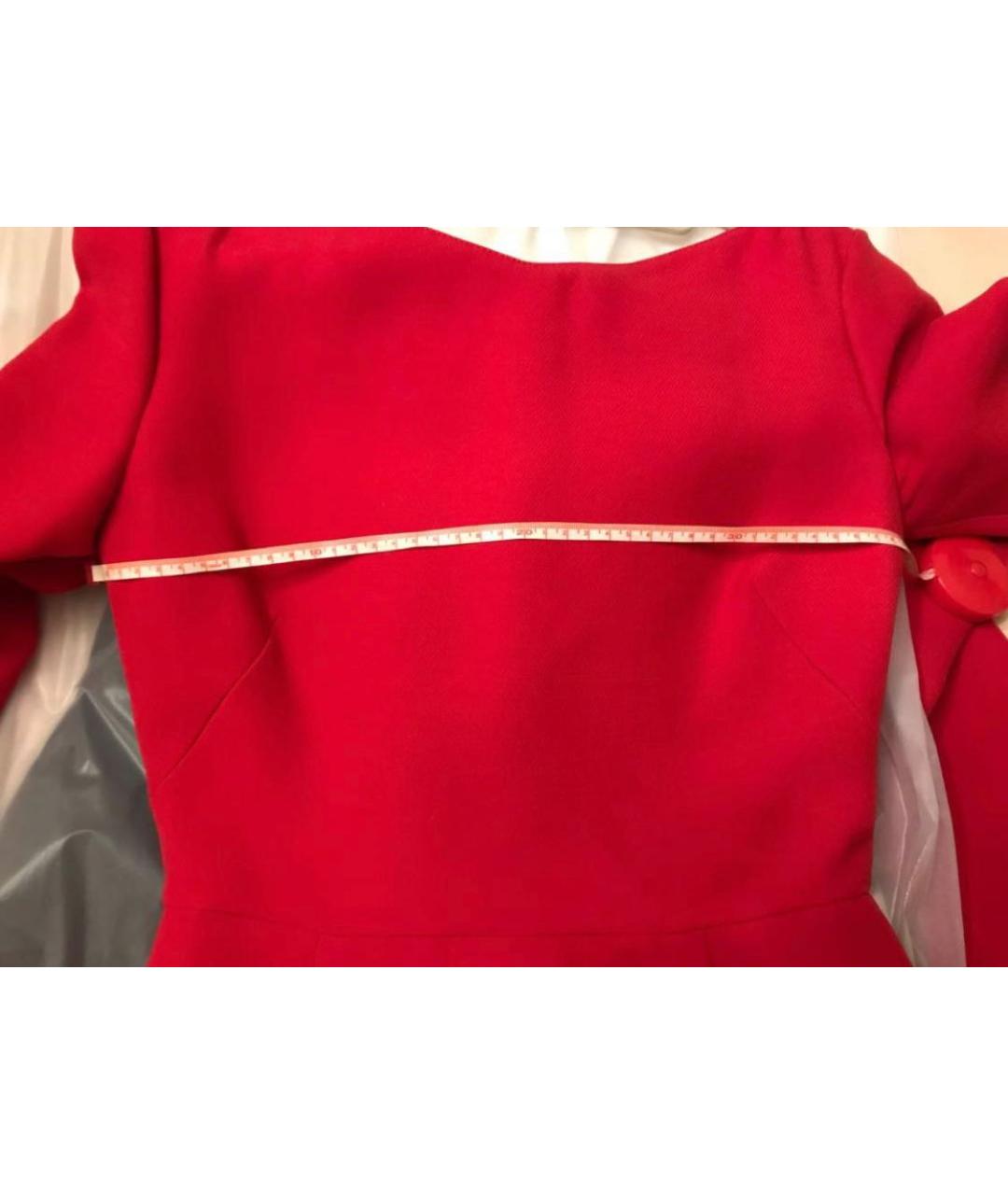 VALENTINO Красное шерстяное коктейльное платье, фото 4