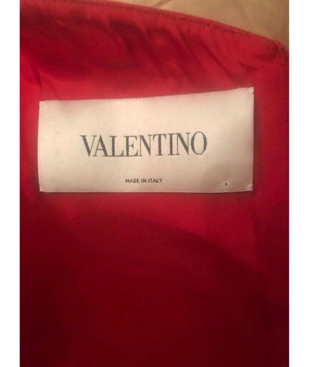 VALENTINO Красное шерстяное коктейльное платье, фото 3
