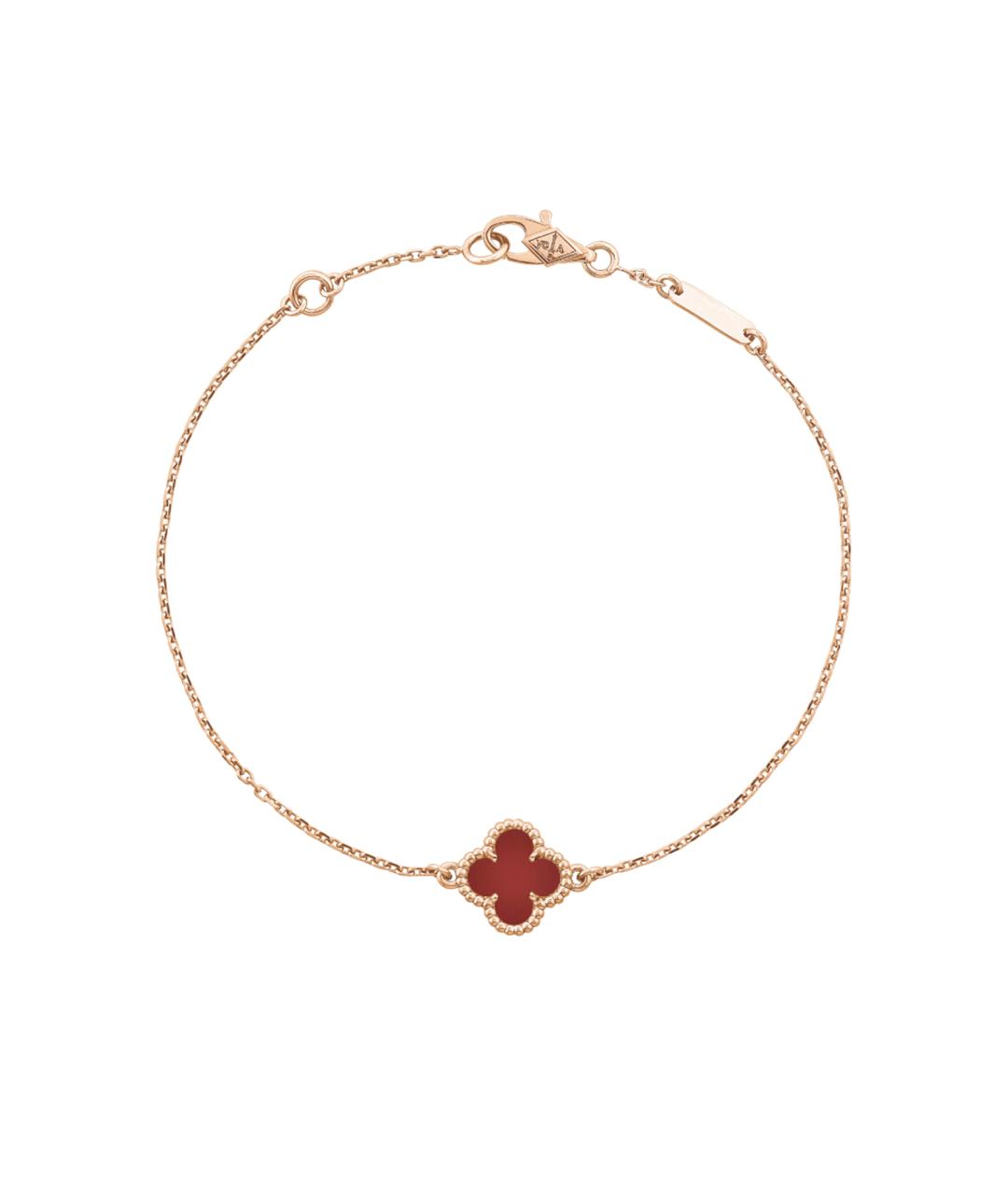 VAN CLEEF & ARPELS Бордовый браслет из розового золота, фото 1