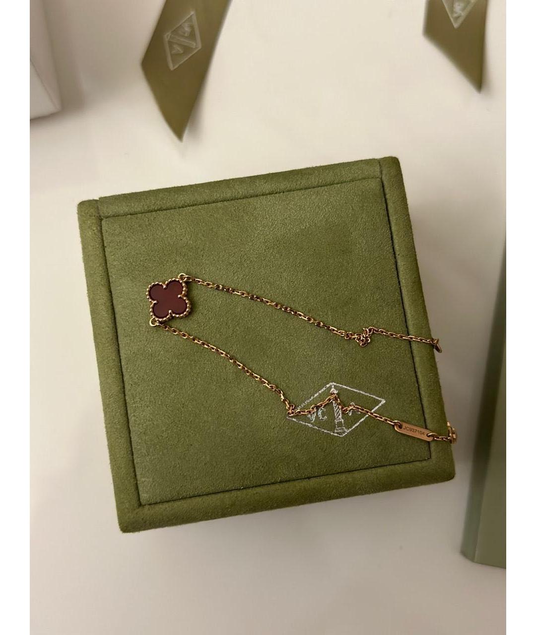 VAN CLEEF & ARPELS Бордовый браслет из розового золота, фото 4