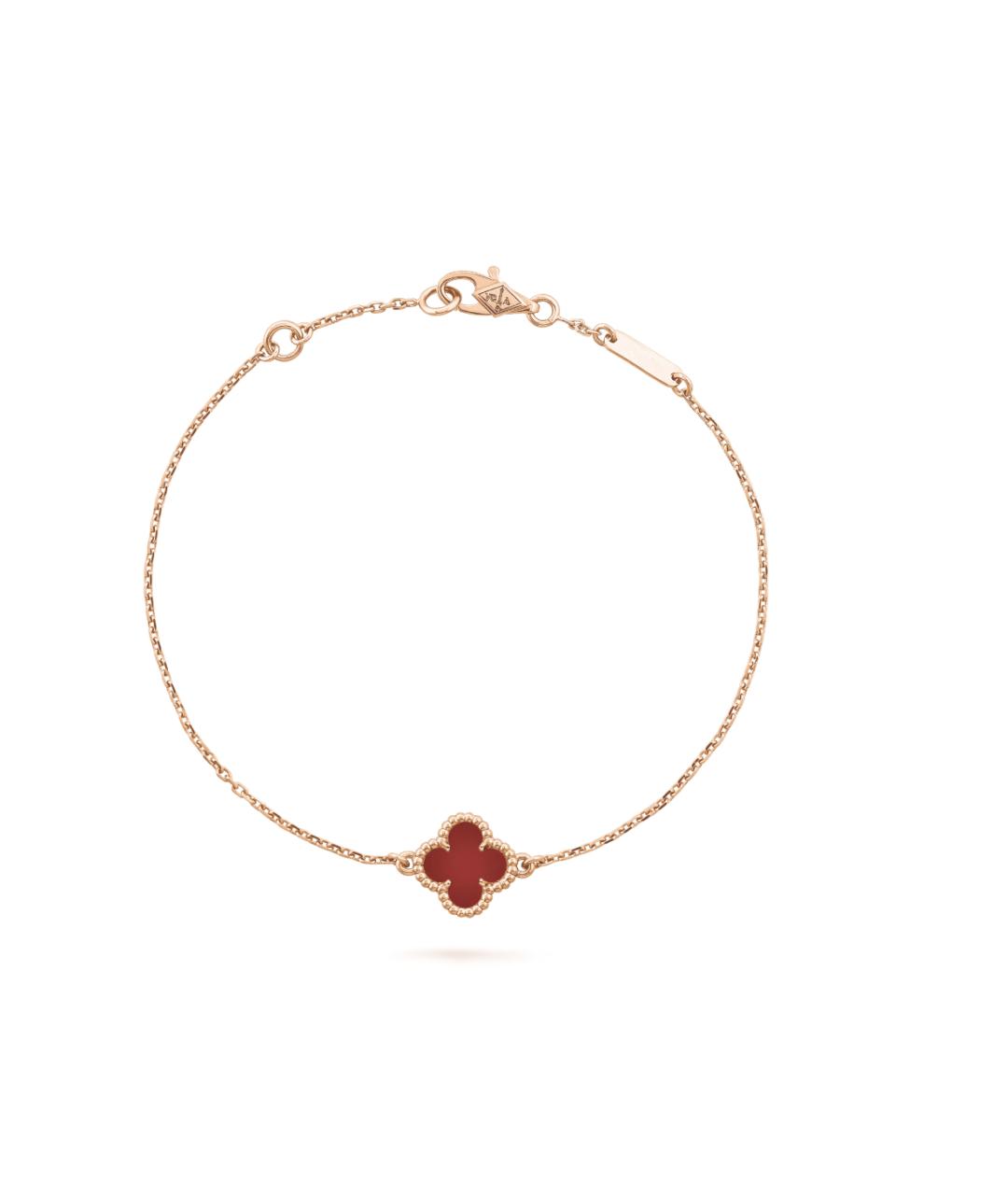 VAN CLEEF & ARPELS Бордовый браслет из розового золота, фото 8