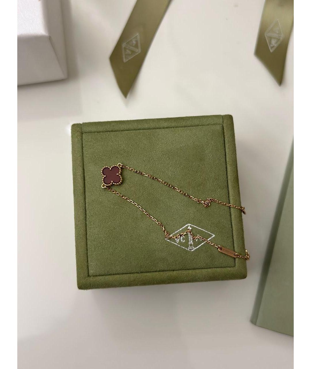 VAN CLEEF & ARPELS Бордовый браслет из розового золота, фото 7
