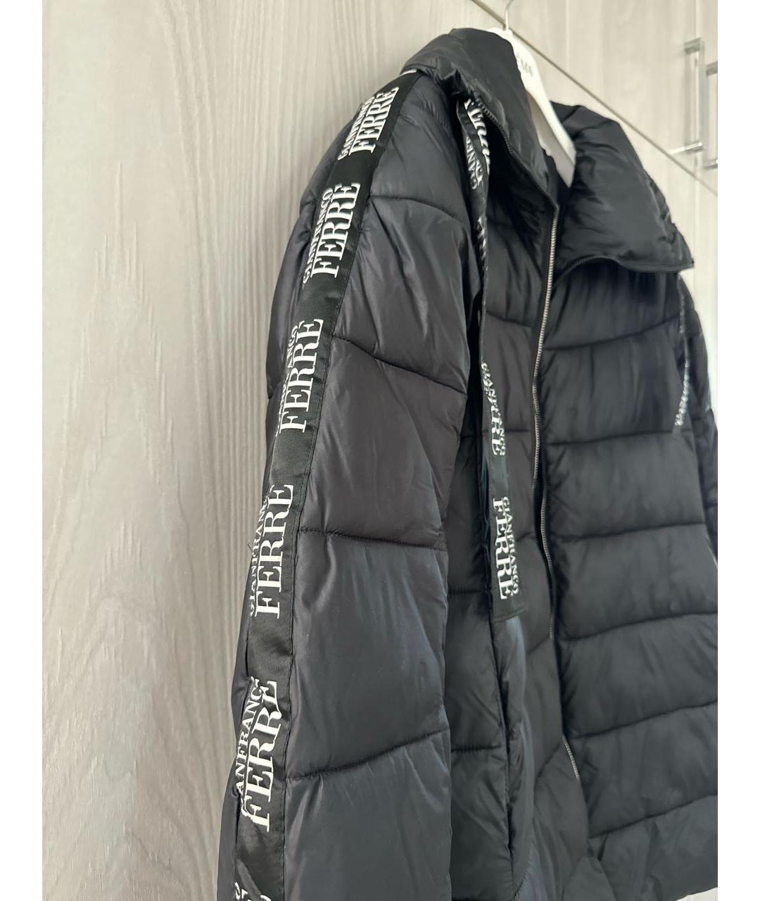 GIANFRANCO FERRE Черная полиамидовая куртка, фото 7