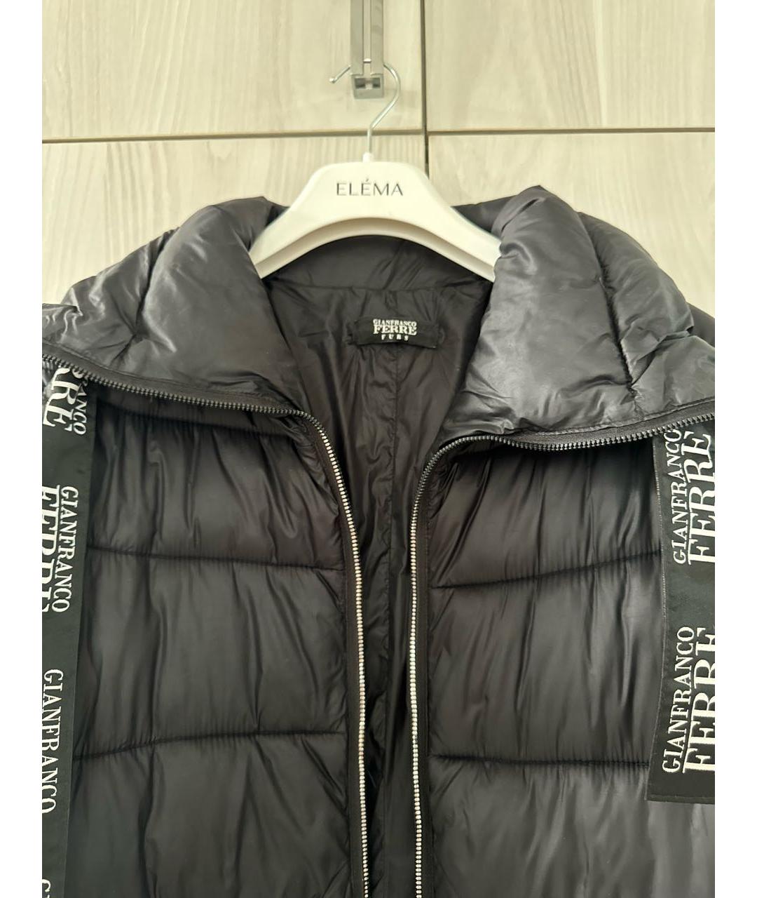 GIANFRANCO FERRE Черная полиамидовая куртка, фото 4