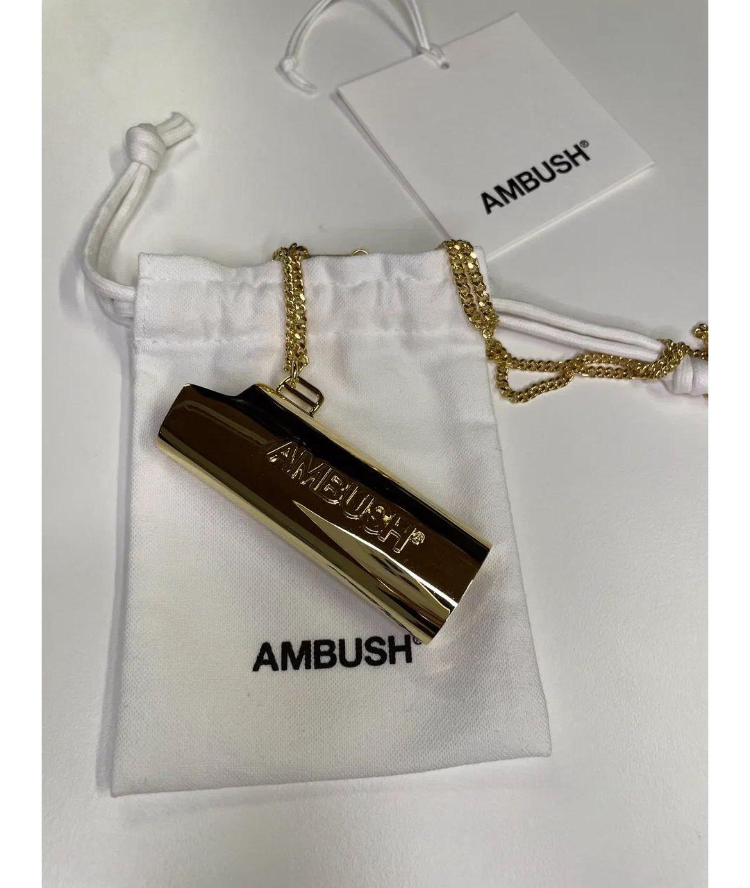 AMBUSH Золотая цепочка/подвеска, фото 2