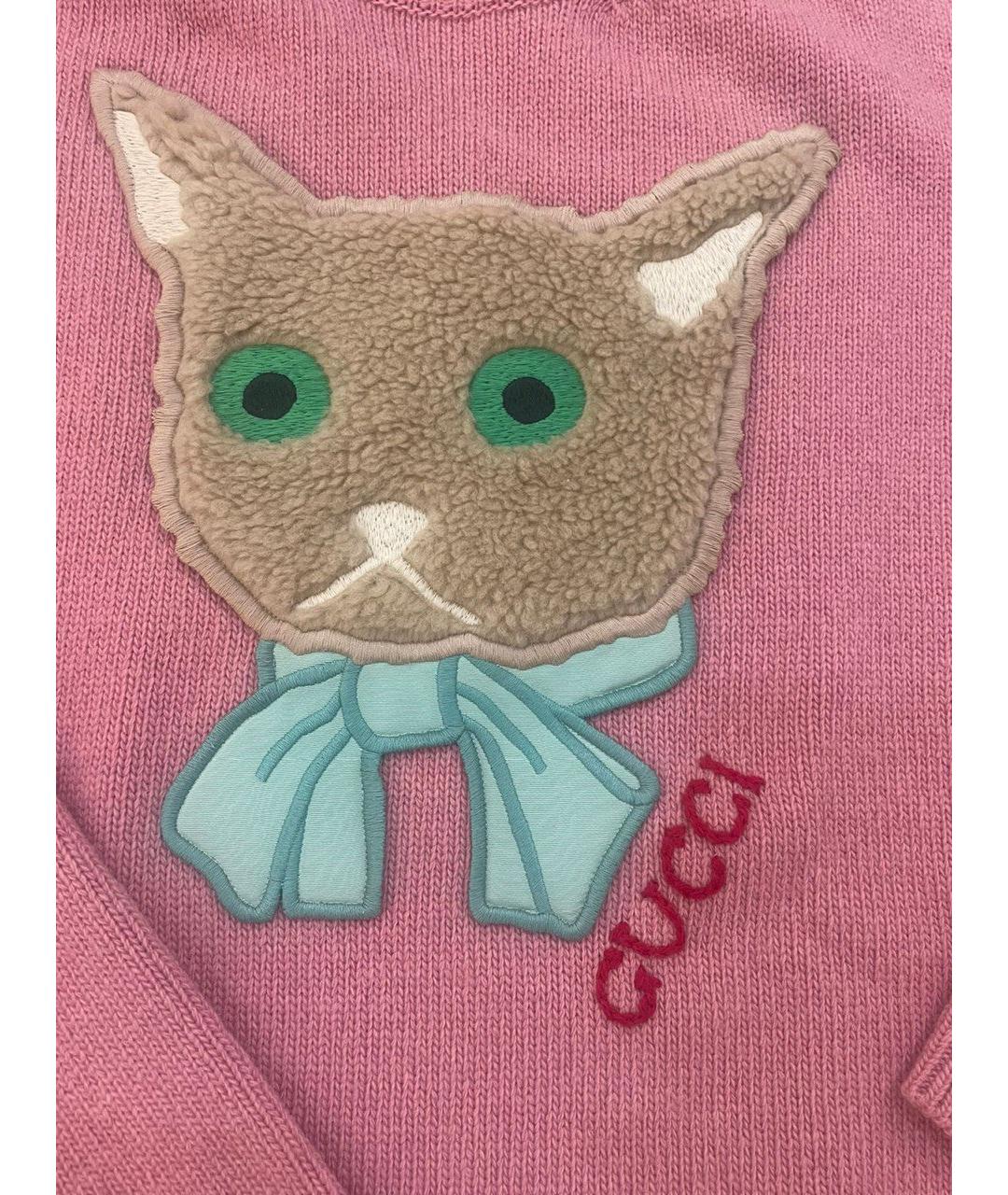 GUCCI Розовый шерстяной джемпер / свитер, фото 7