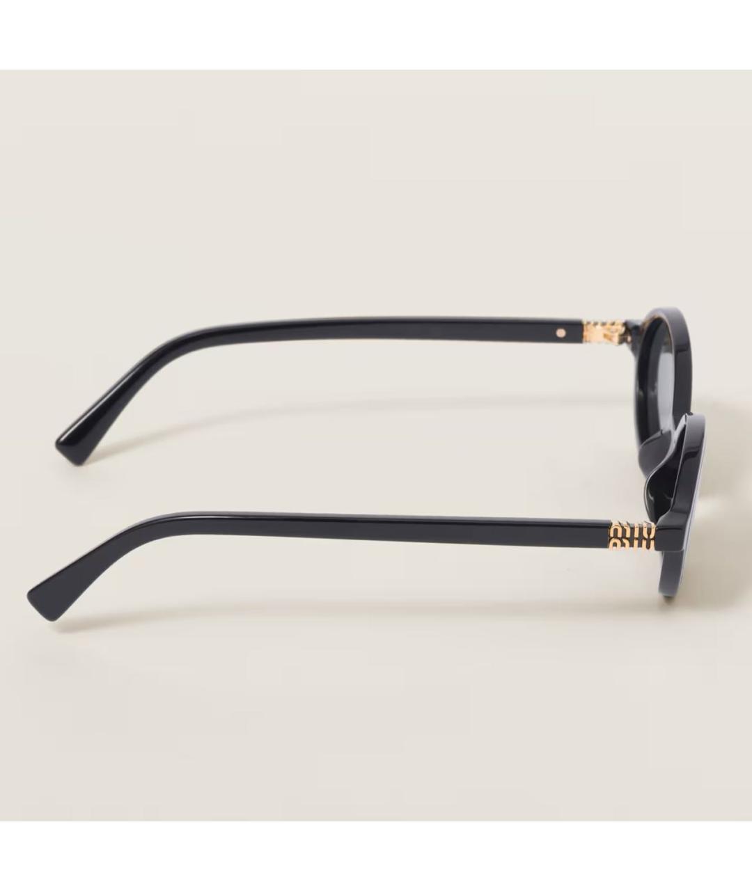 MIU MIU Черные пластиковые солнцезащитные очки, фото 3
