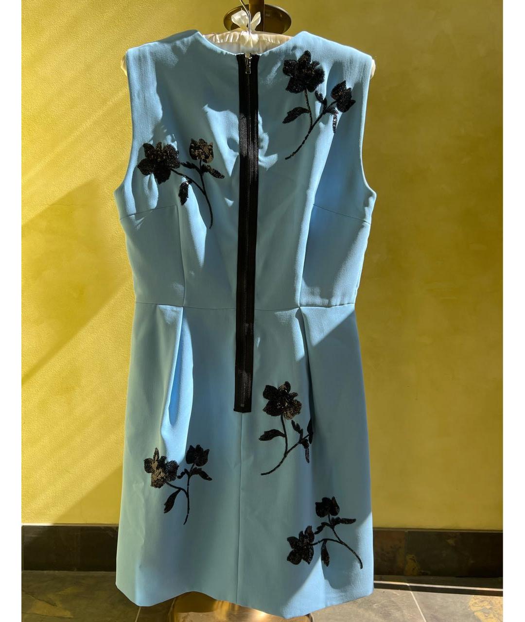 SPORTMAX Голубое полиэстеровое повседневное платье, фото 2