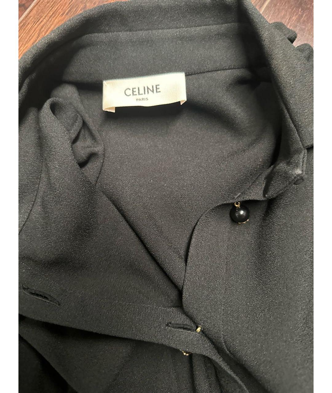 CELINE PRE-OWNED Черная ацетатная блузы, фото 3