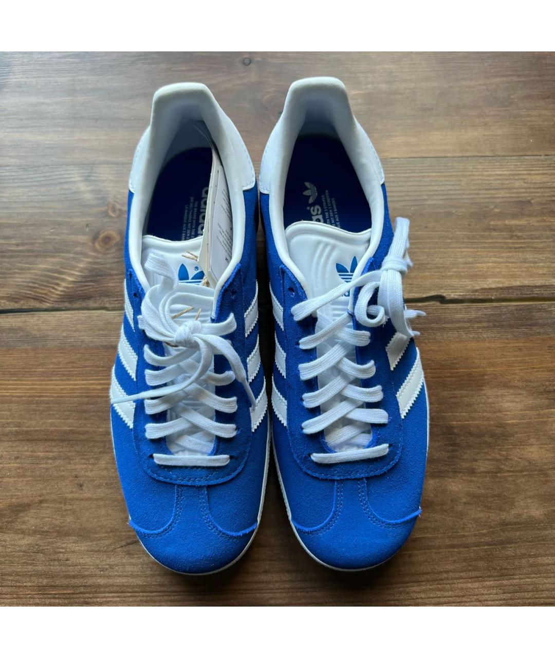 ADIDAS Синие замшевые кроссовки, фото 2