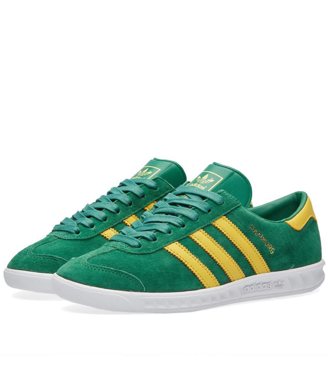 ADIDAS Зеленые замшевые кроссовки, фото 4
