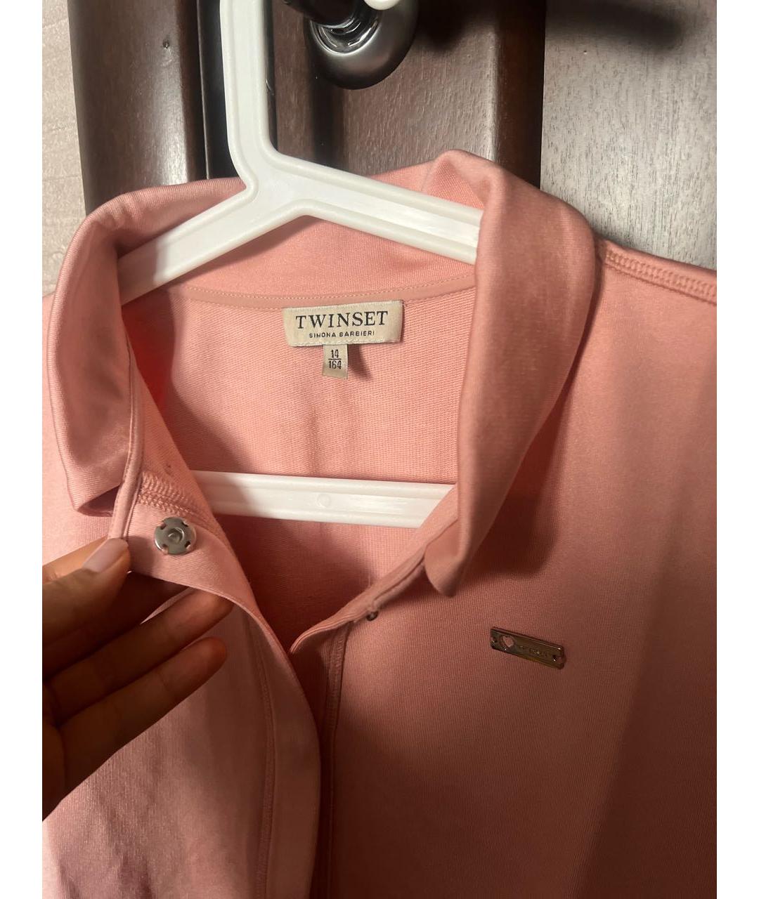 TWIN-SET Розовая полиэстеровая рубашка/блузка, фото 3