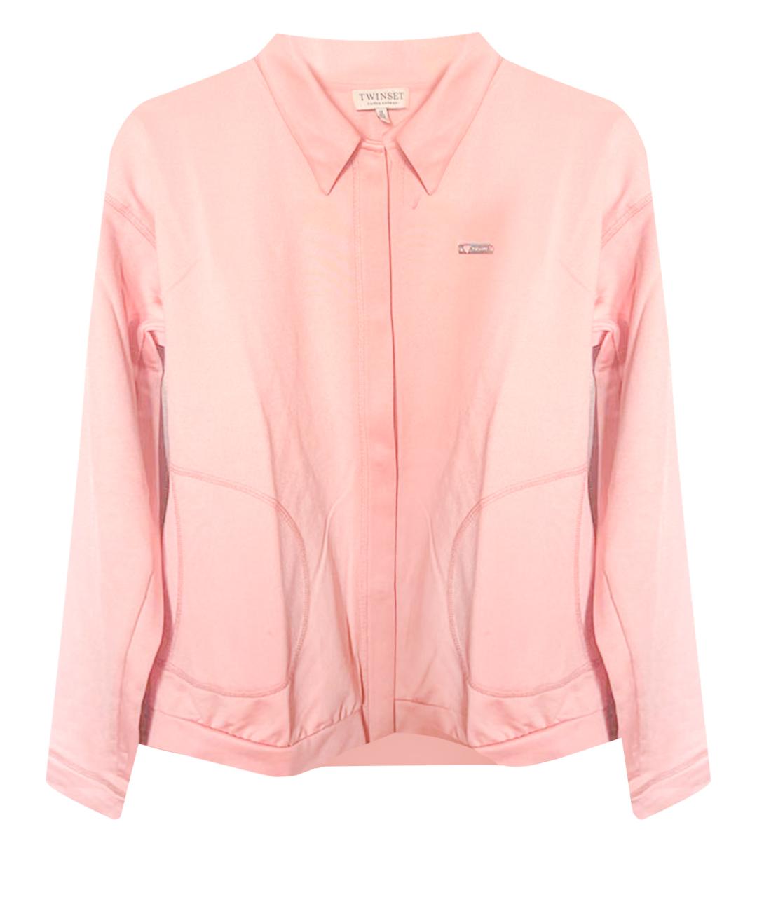 TWIN-SET Розовая полиэстеровая рубашка/блузка, фото 1