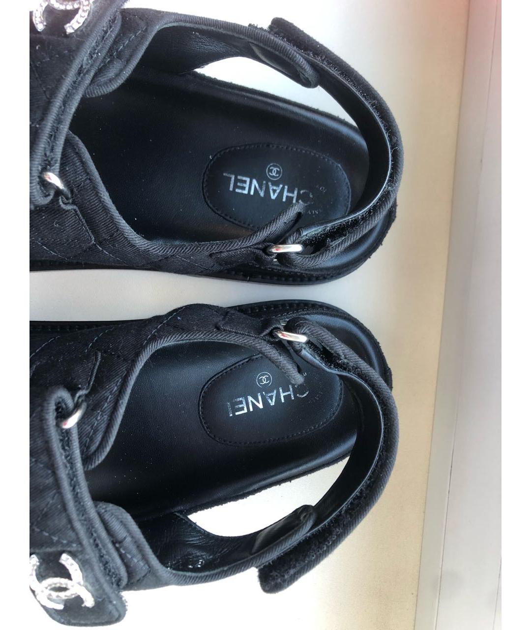 CHANEL PRE-OWNED Черные сандалии, фото 8