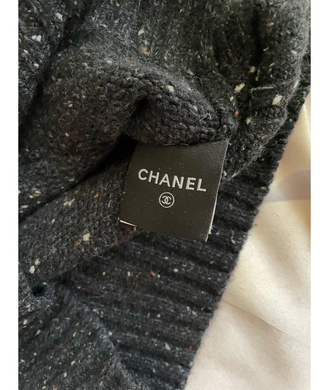 CHANEL PRE-OWNED Темно-синяя шерстяная водолазка, фото 3