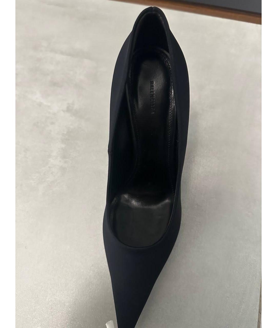 BALENCIAGA Черные текстильные туфли, фото 4