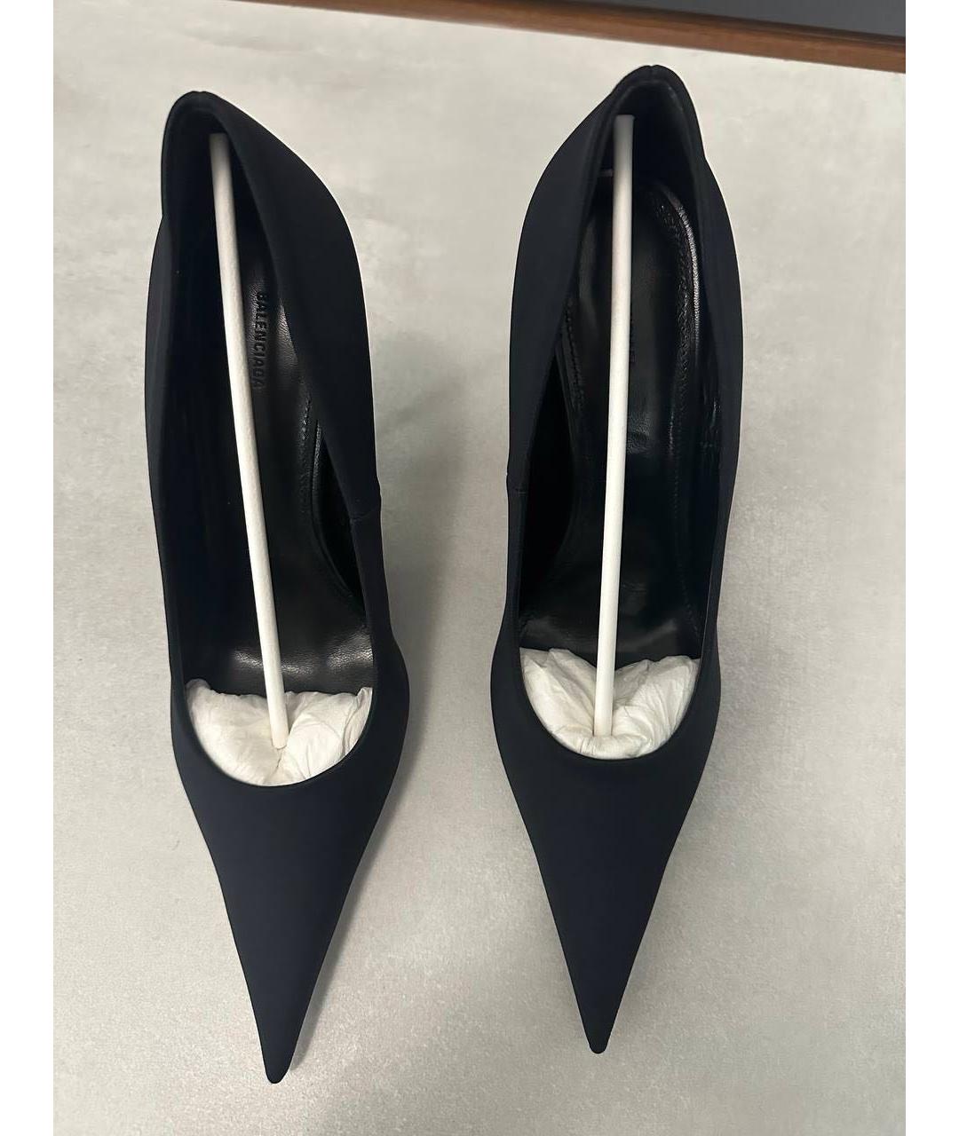 BALENCIAGA Черные текстильные туфли, фото 5