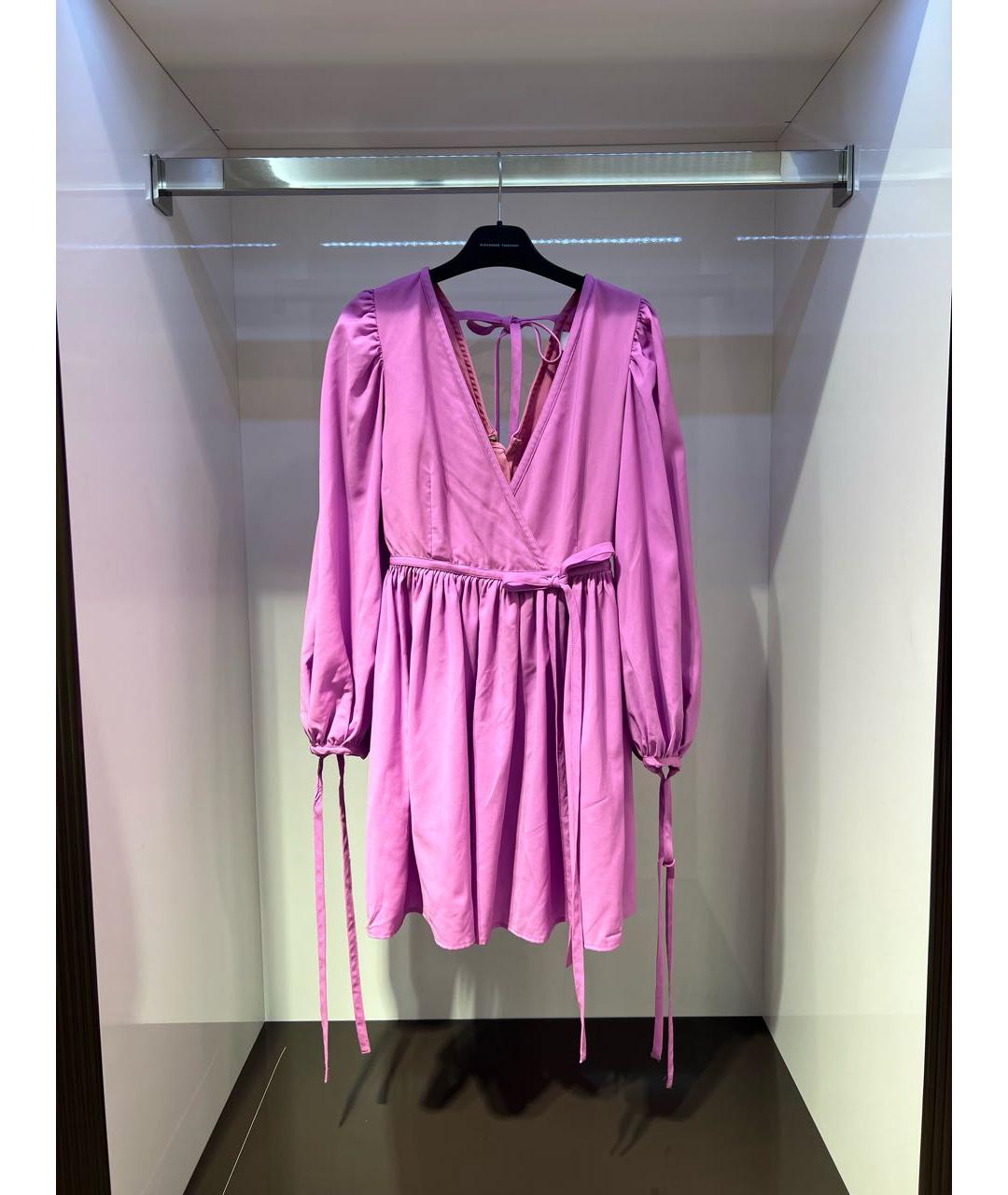 MSGM Розовое хлопковое коктейльное платье, фото 6