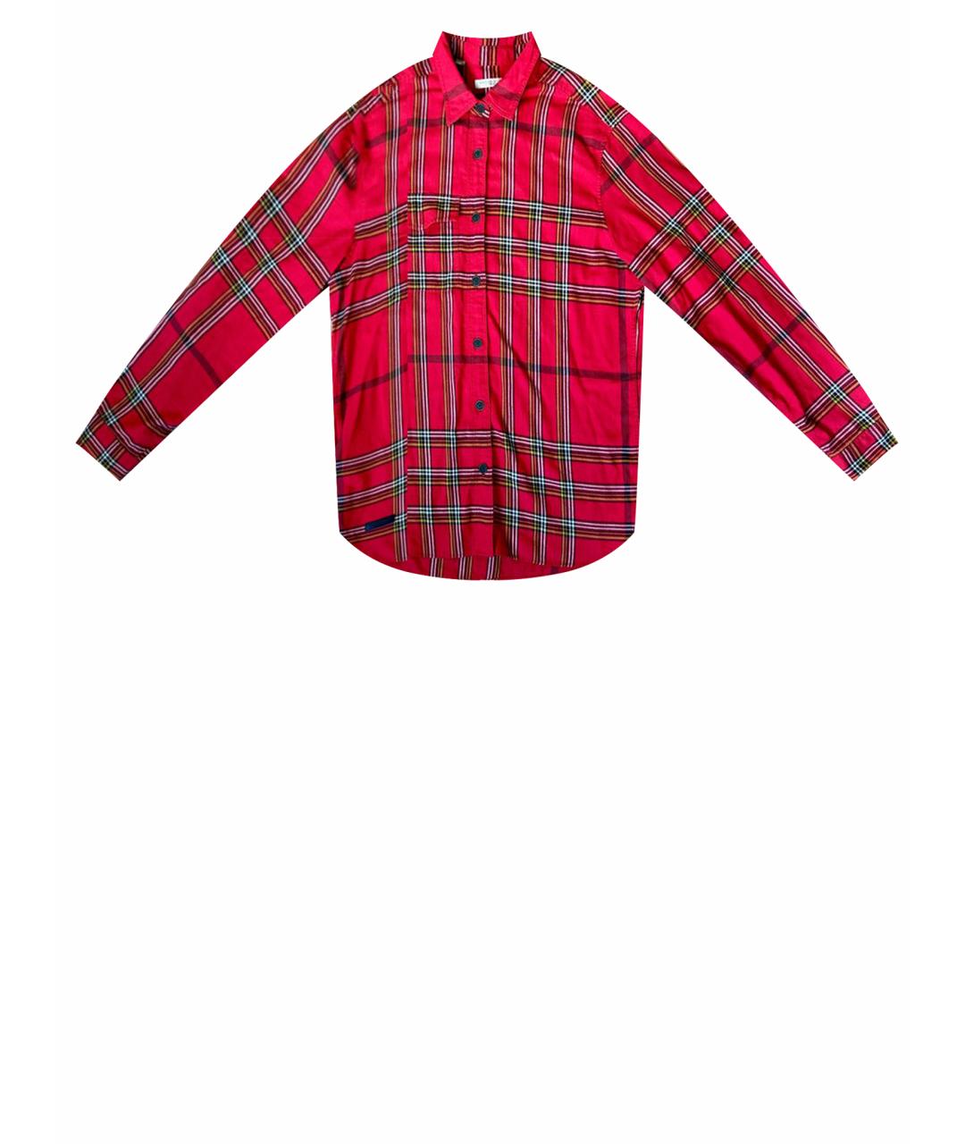 BURBERRY BRIT Красная хлопковая кэжуал рубашка, фото 1