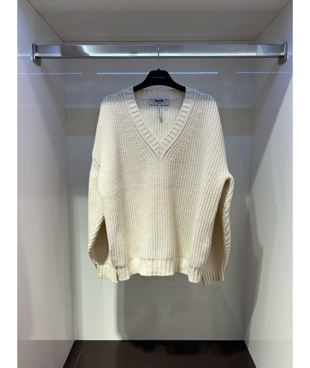 MSGM Белый шерстяной джемпер / свитер, фото 7