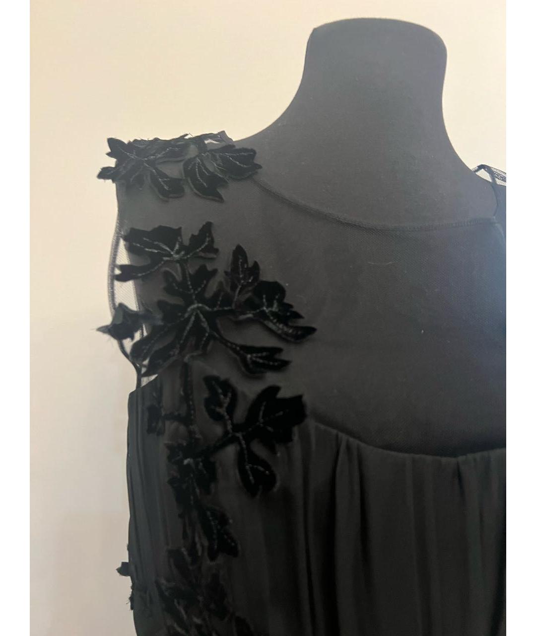 ALBERTA FERRETTI Черное шелковое коктейльное платье, фото 7