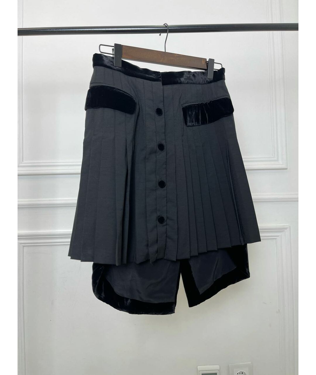 ALEXANDER WANG Черная полиэстеровая юбка миди, фото 4