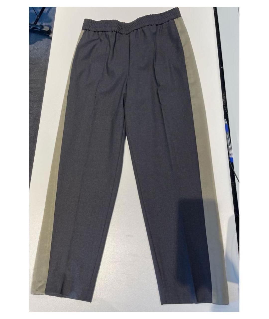BRUNELLO CUCINELLI Темно-синие прямые брюки, фото 4