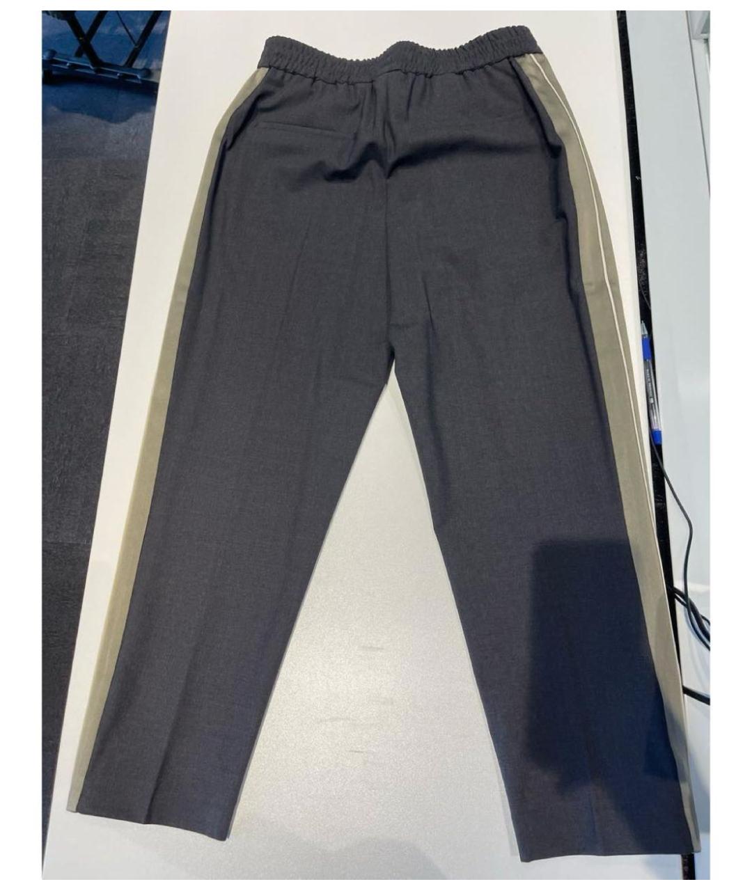 BRUNELLO CUCINELLI Темно-синие прямые брюки, фото 3