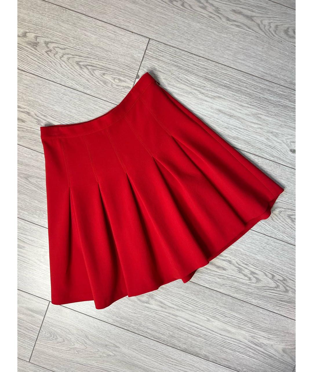 DIANE VON FURSTENBERG Красная полиэстеровая юбка мини, фото 7