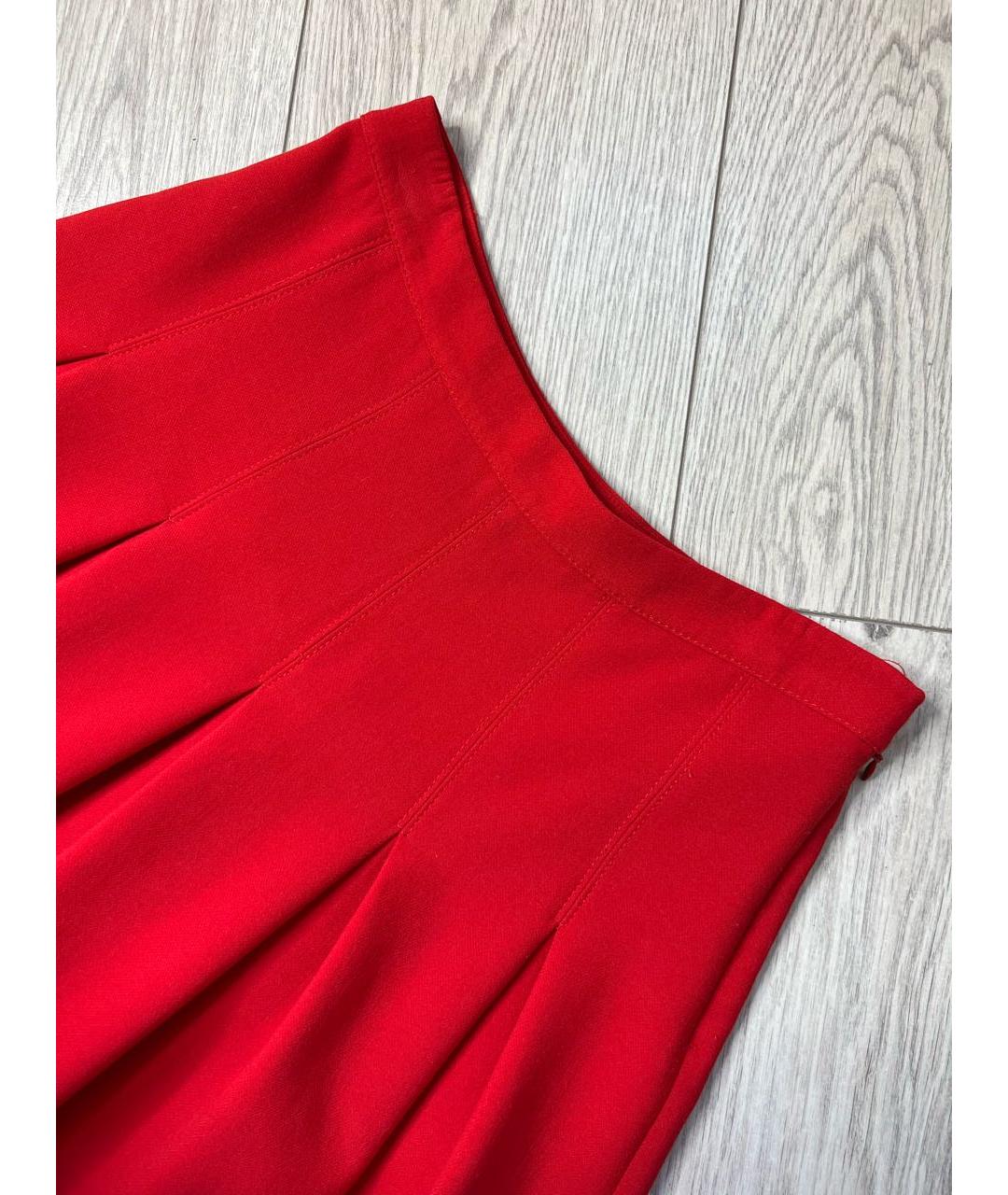 DIANE VON FURSTENBERG Красная полиэстеровая юбка мини, фото 3