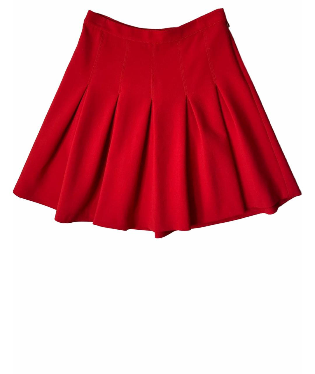 DIANE VON FURSTENBERG Красная полиэстеровая юбка мини, фото 1