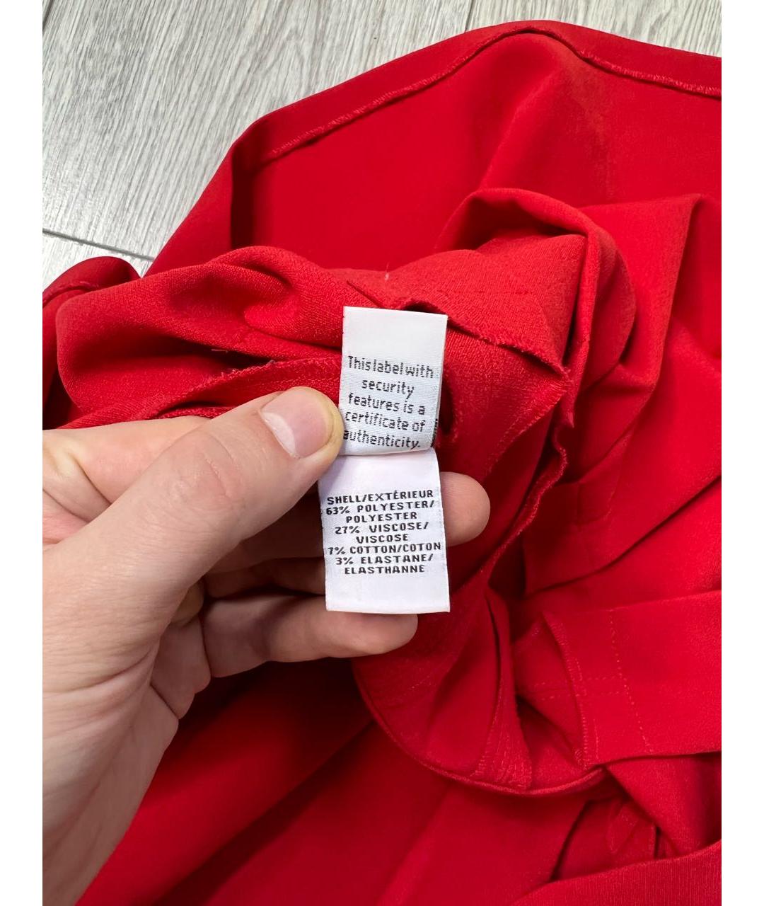 DIANE VON FURSTENBERG Красная полиэстеровая юбка мини, фото 6
