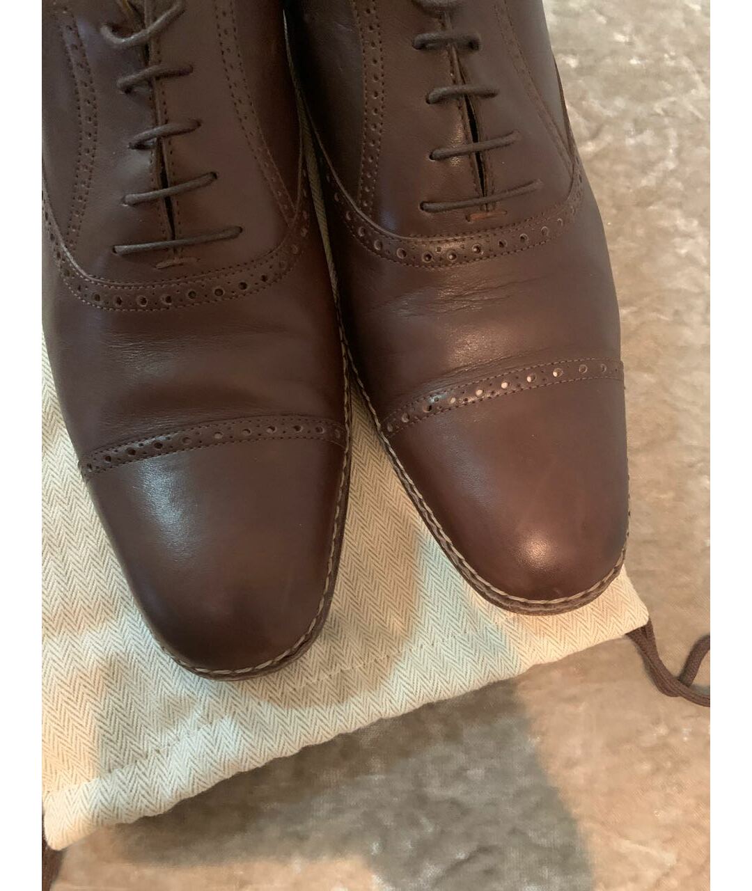 HERMES PRE-OWNED Коричневые кожаные туфли, фото 4